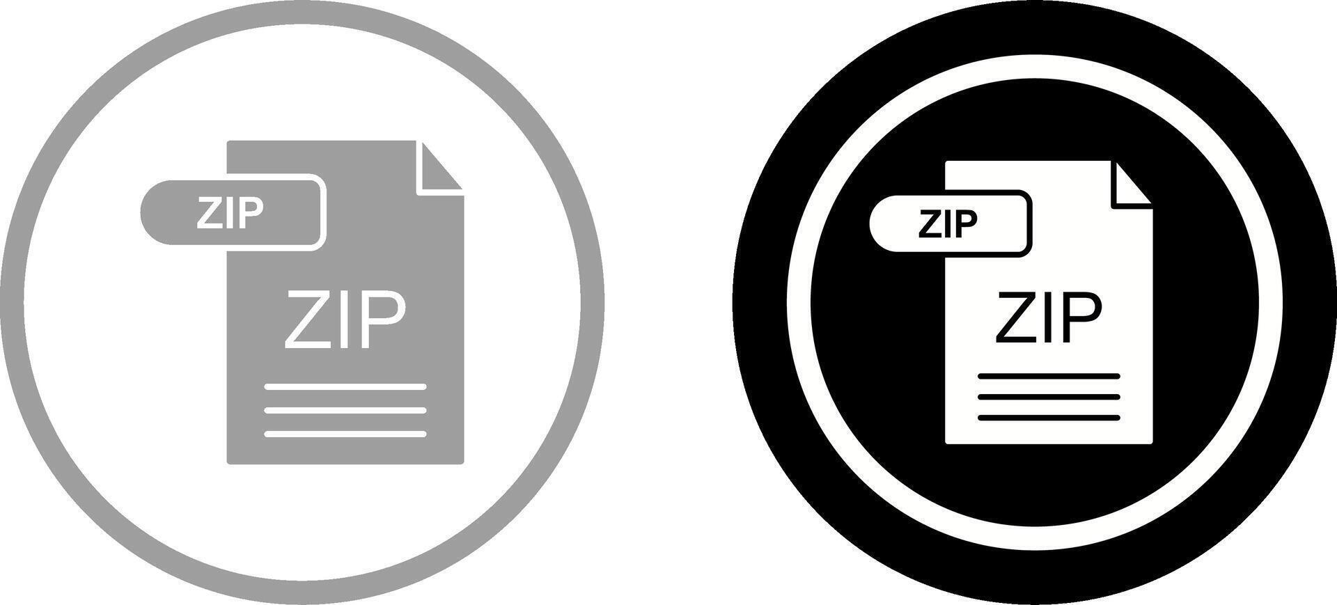ZIP Icon Design vector