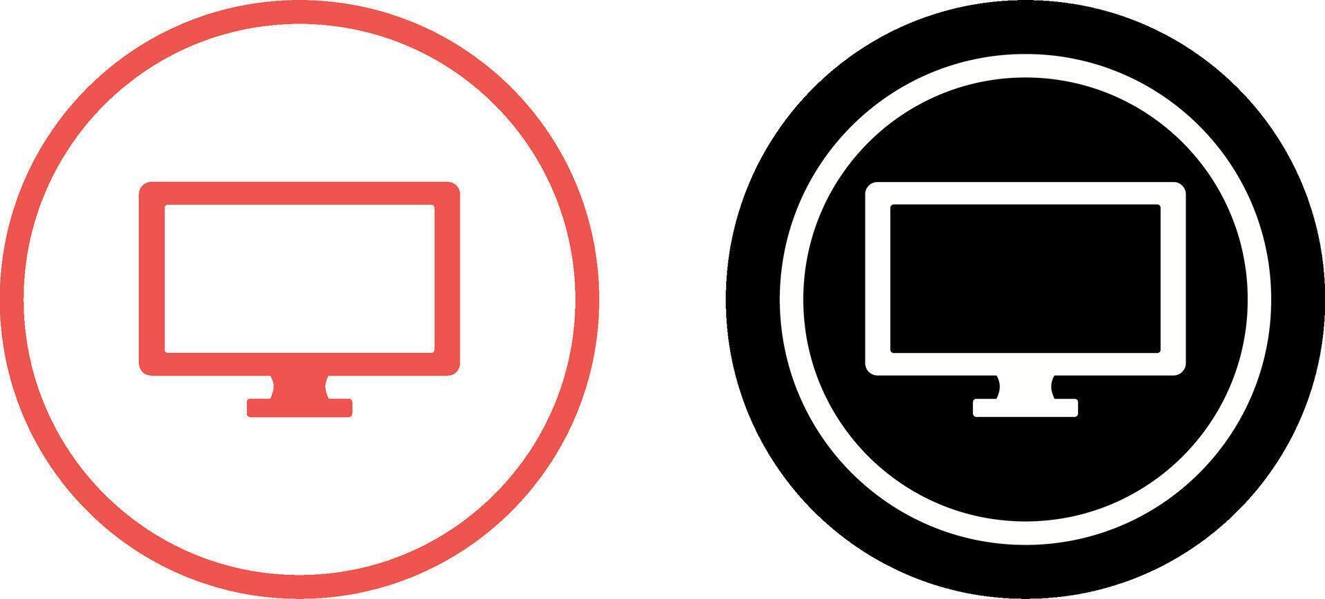 Monitor Icon Design vector