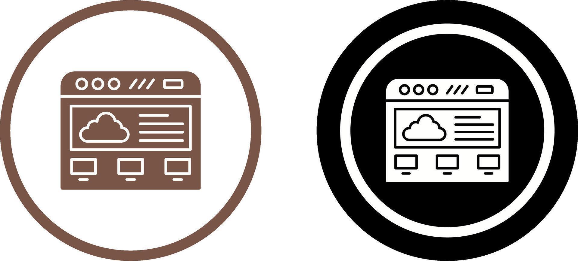 Cloud Computing Icon Design vector