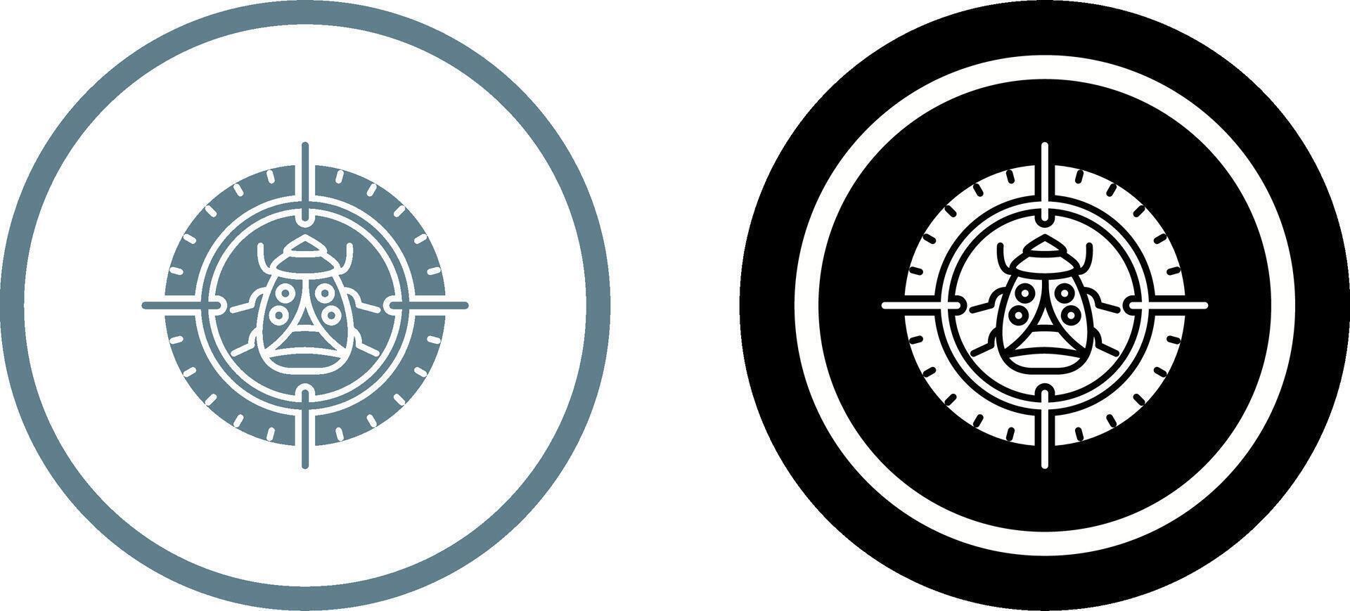 Bug Target Icon Design vector