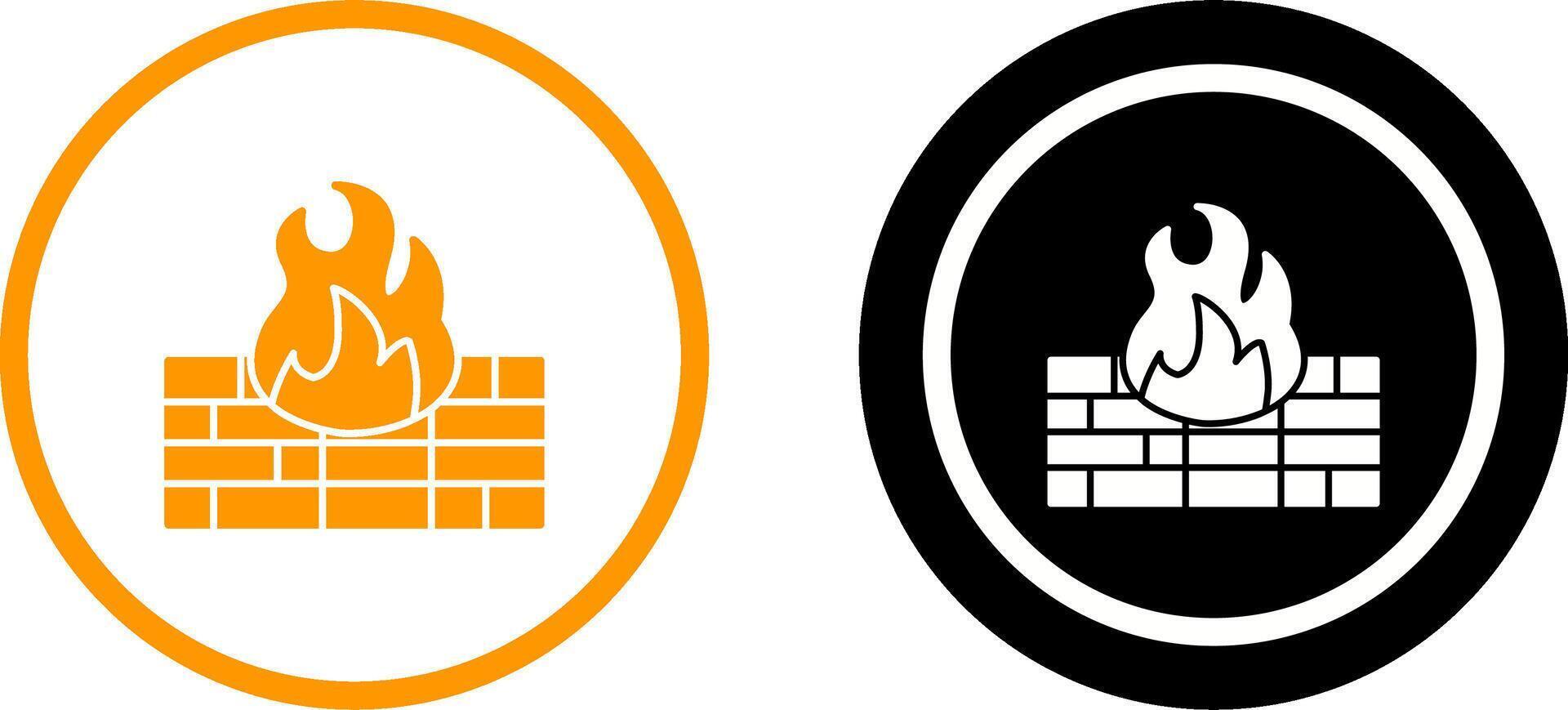 Firewall Icon Design vector