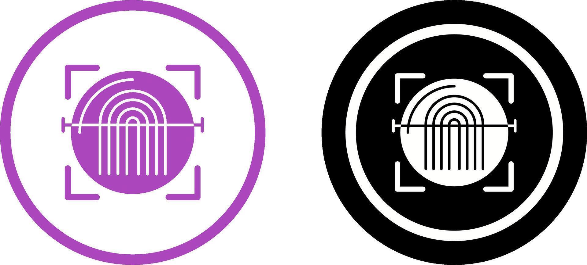 Fingerprint Scanner Icon Design vector