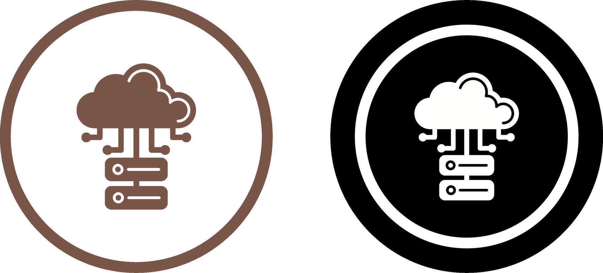 Cloud Database Icon Design vector