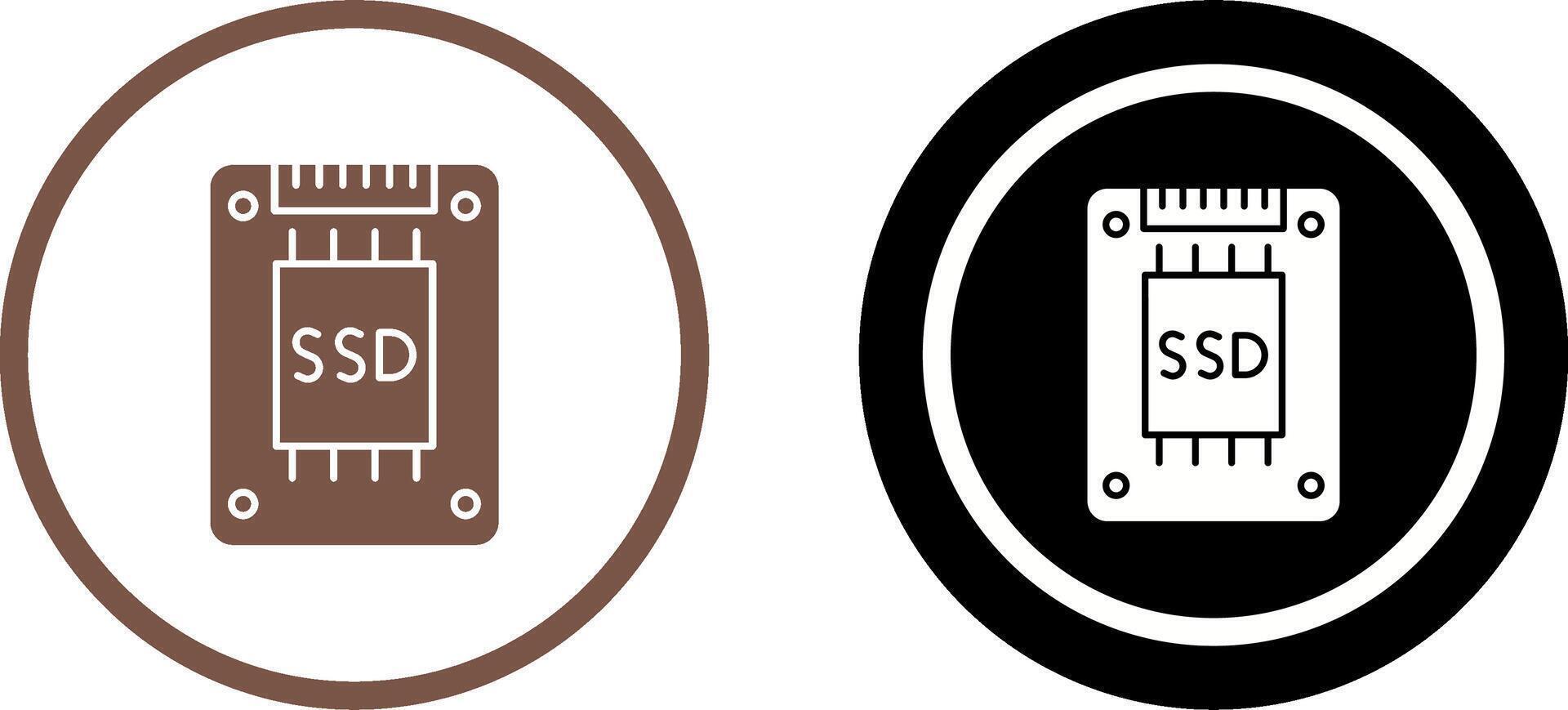 Ssd Icon Design vector
