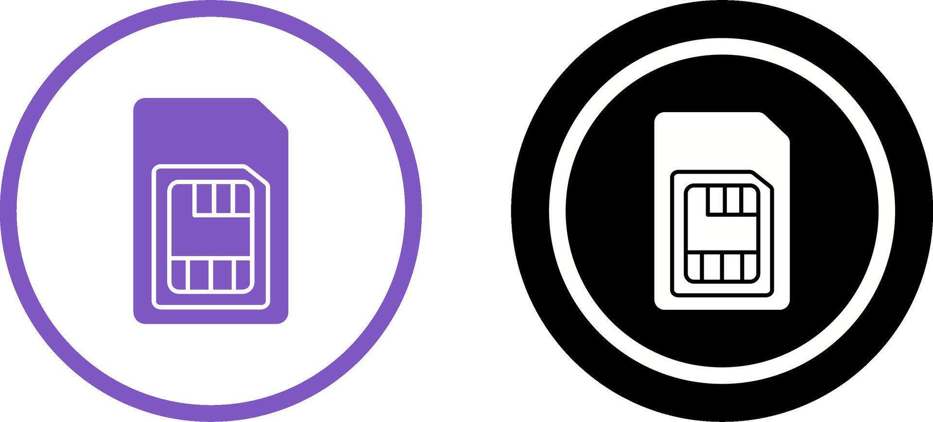 Sim Card Icon Design vector