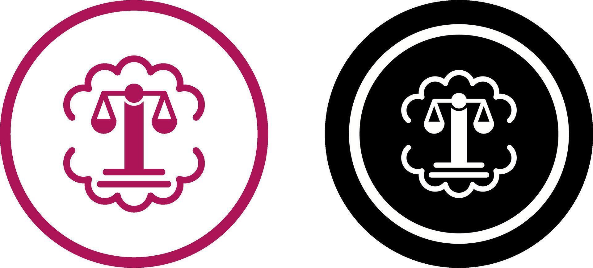Justice Scale Icon Design vector