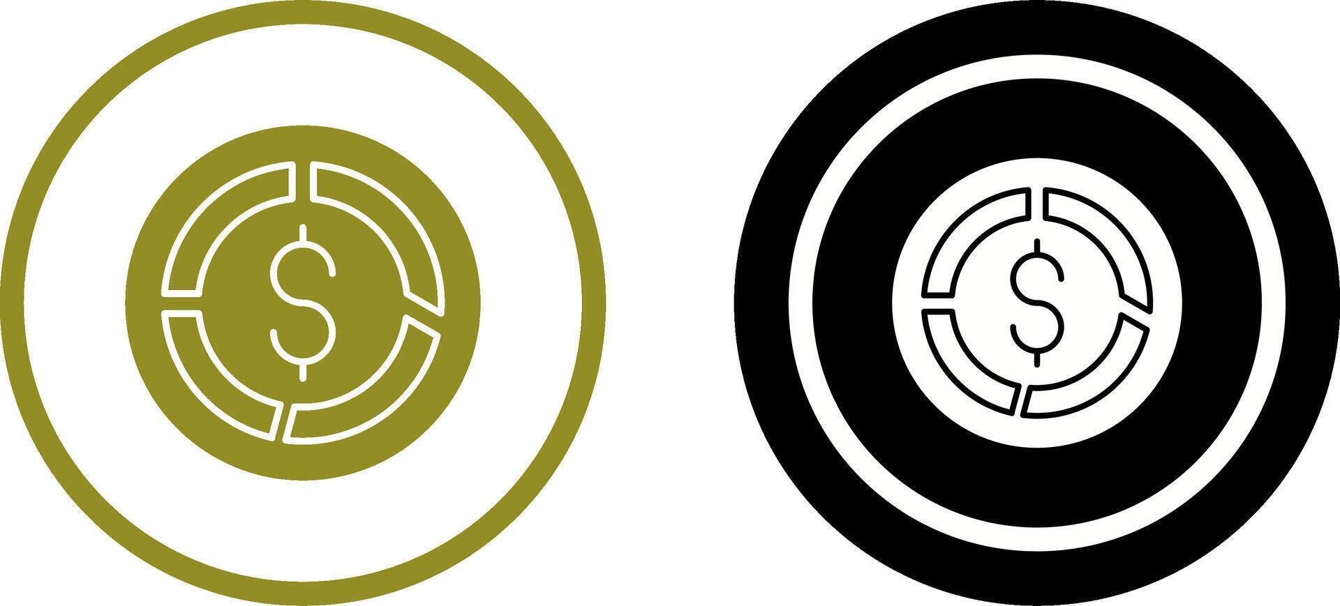 Pie Chart Icon Design vector