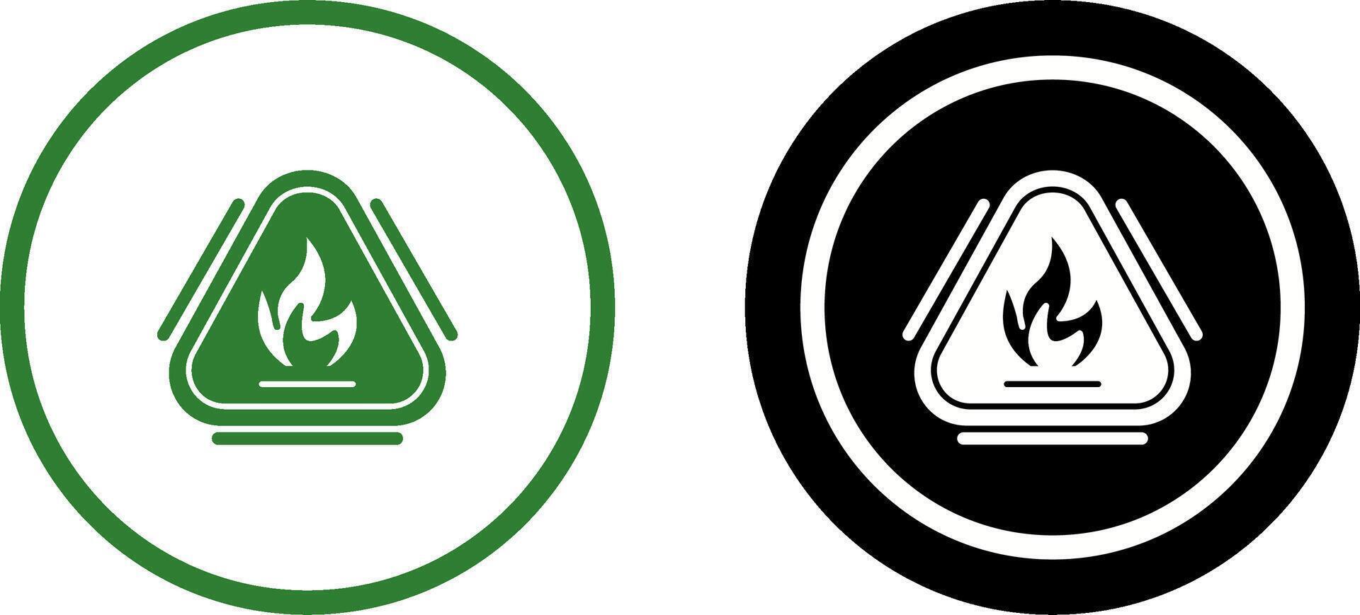 Caution Fire Icon Design vector