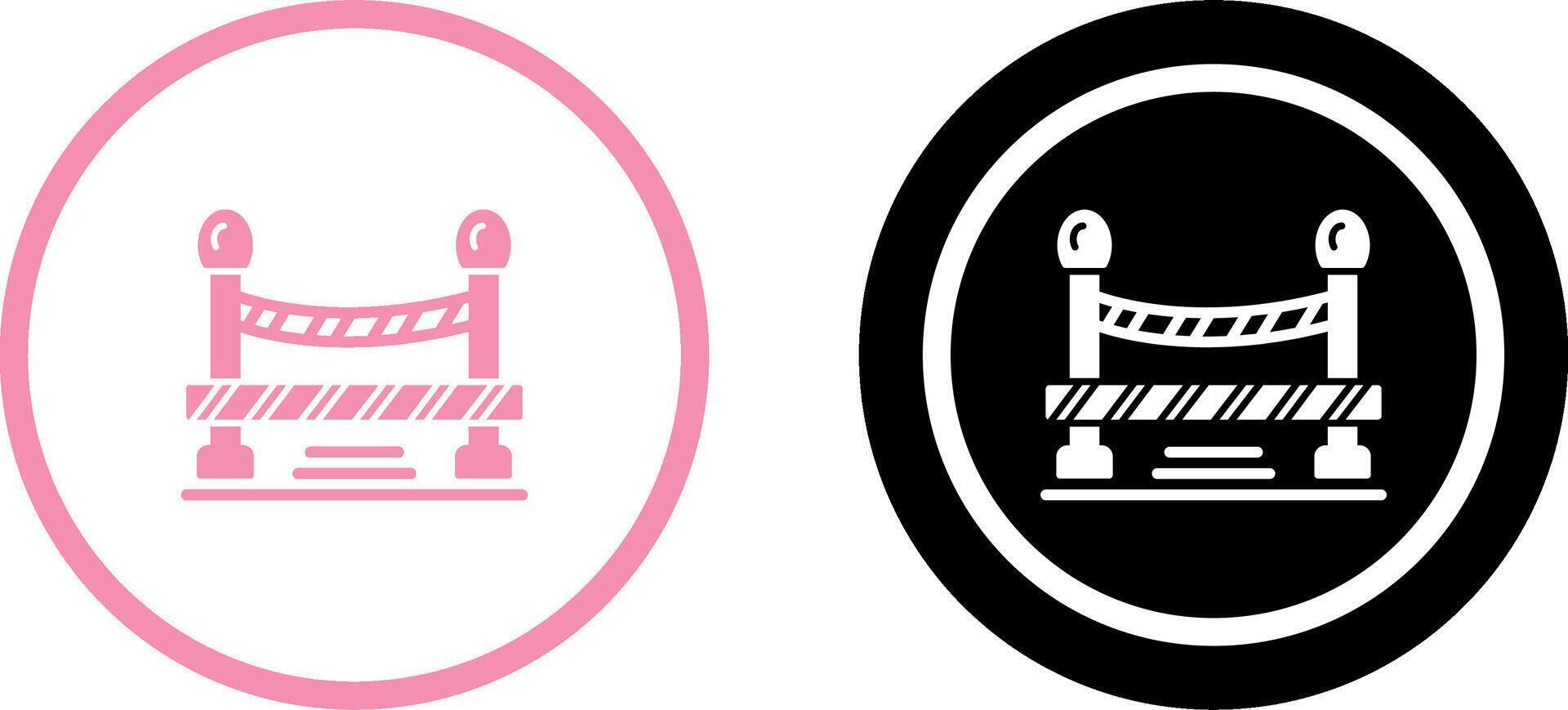 Do Not Cross Line Icon Design vector