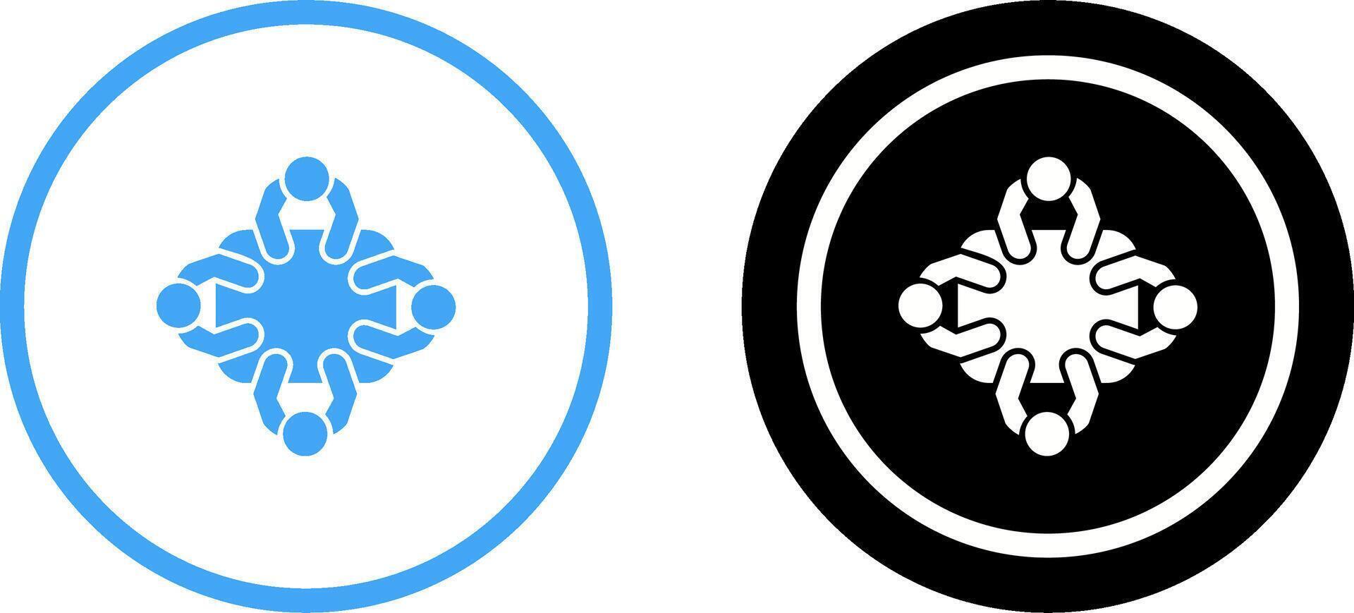 Staff Meeting Icon Design vector