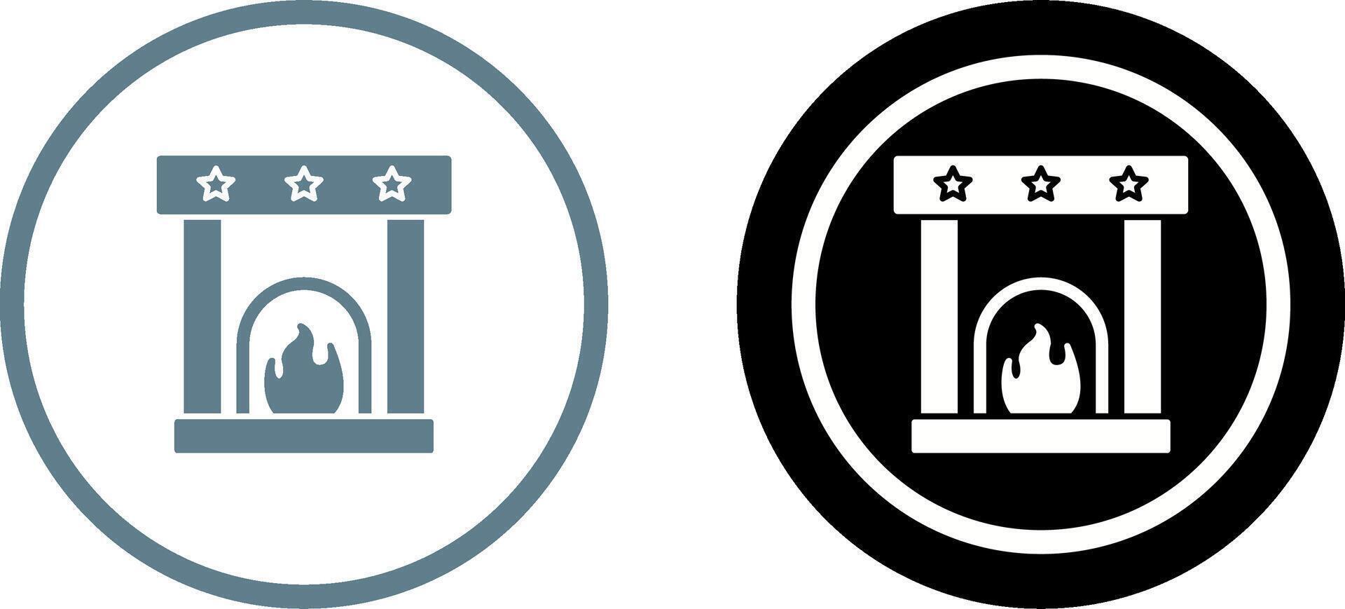 Fireplace Icon Design vector