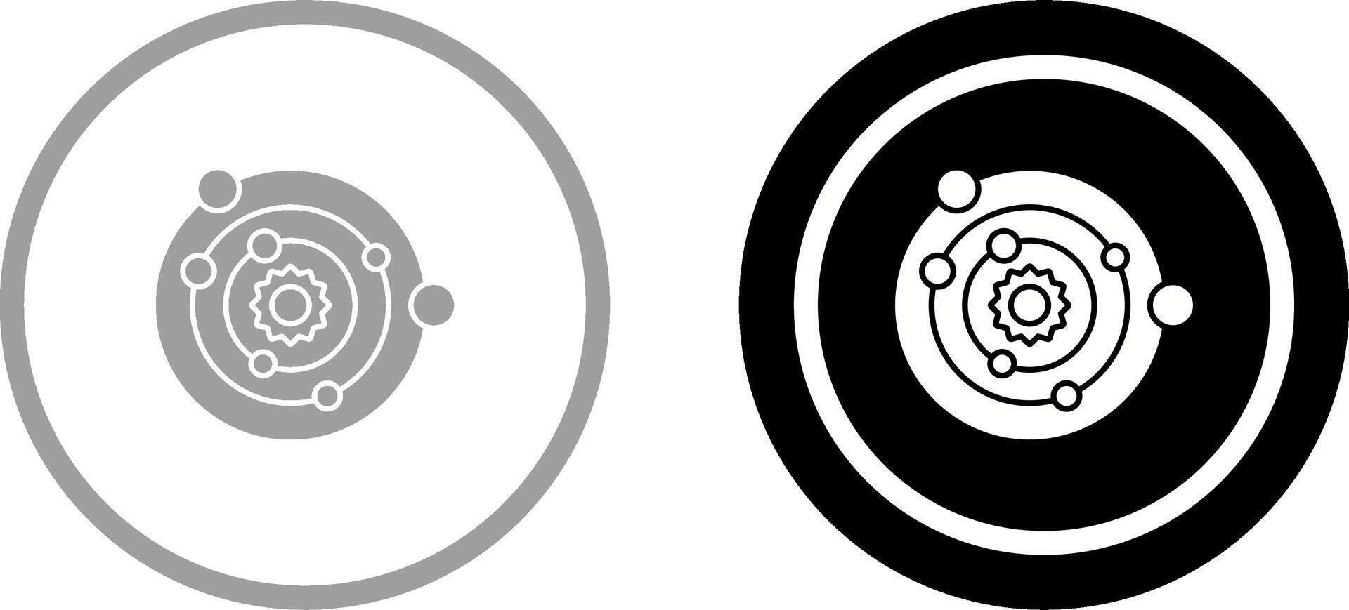 Solar System Icon Design vector