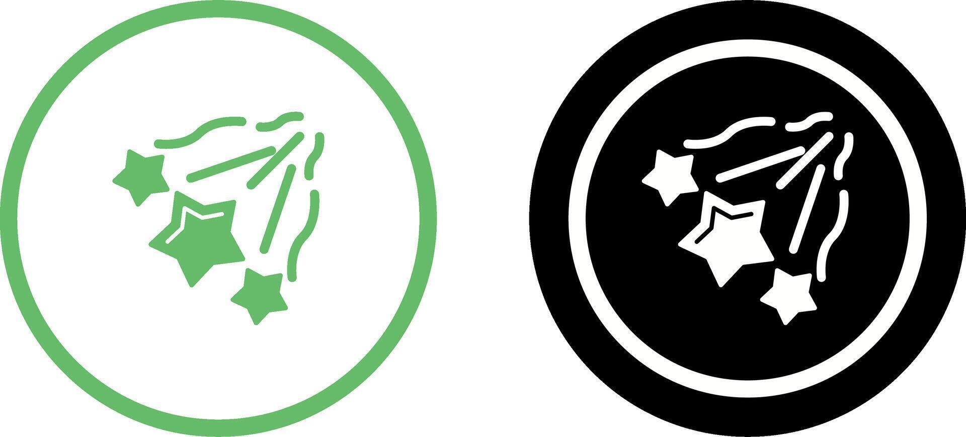 Falling Stars Icon Design vector
