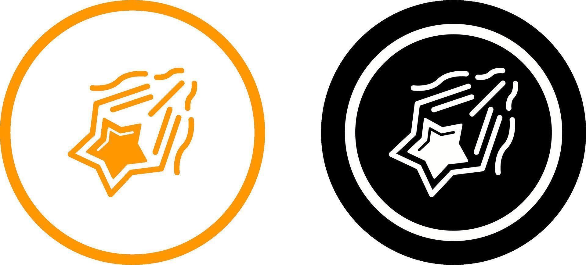 Shooting Star Icon Design vector
