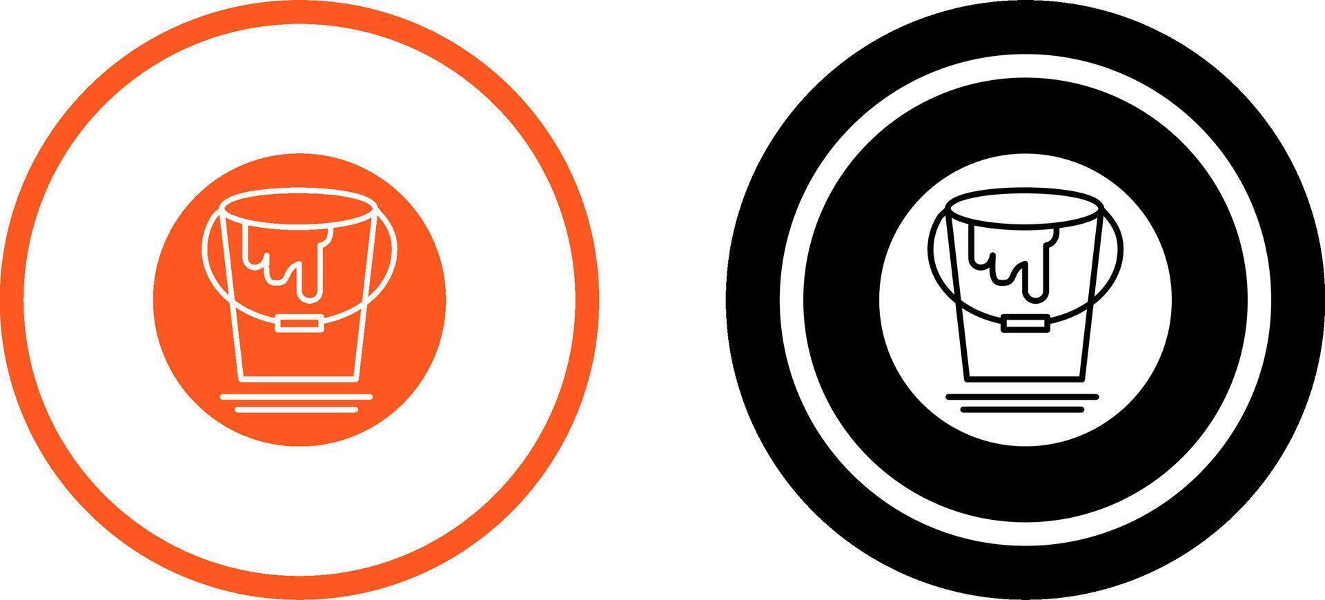 Paint Bucket Icon Design vector