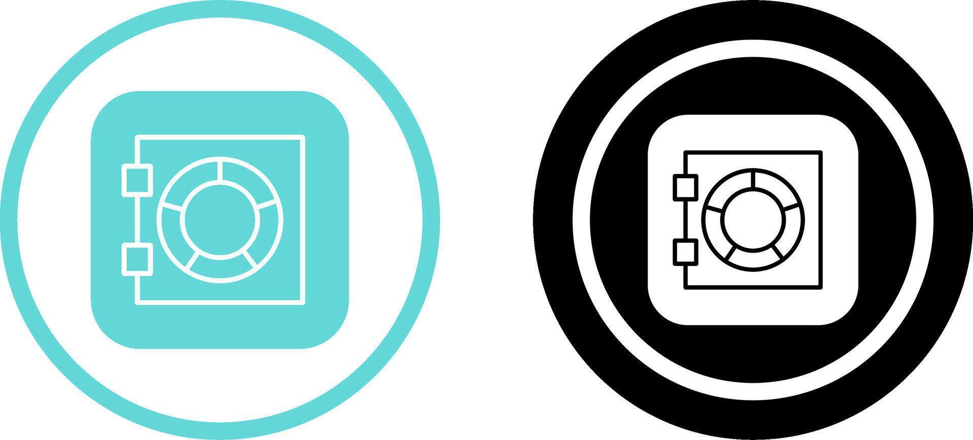 Safe Box Icon Design vector