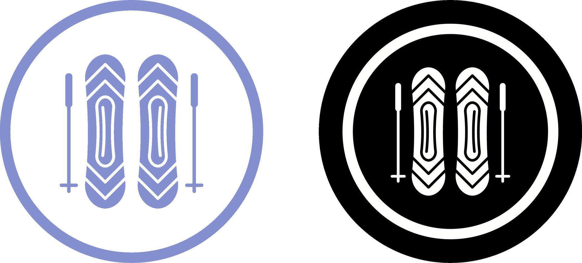 Ski Sticks Icon Design vector