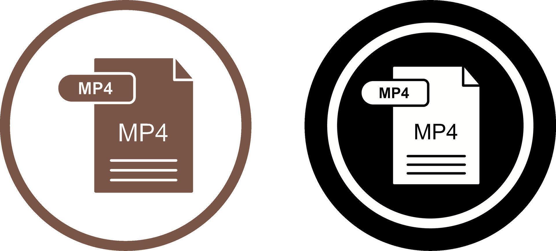 MP4 Icon Design vector