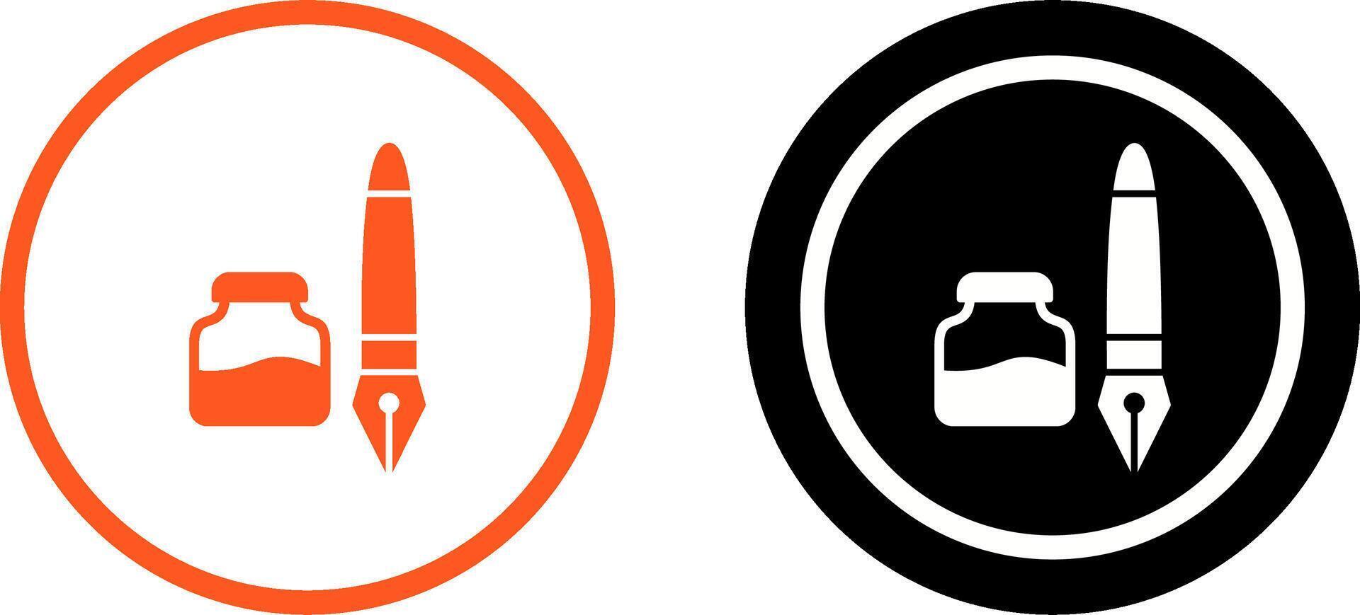 Ink and Pen Icon Design vector