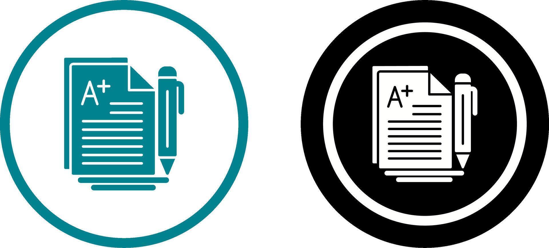 A Grade Icon Design vector