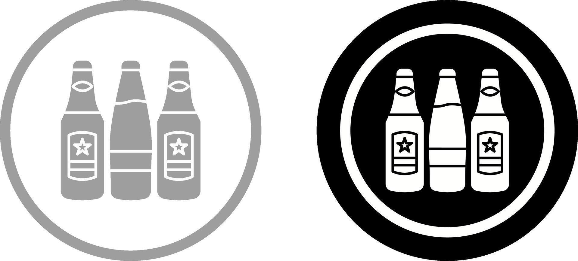 Beer Bottles Icon Design vector