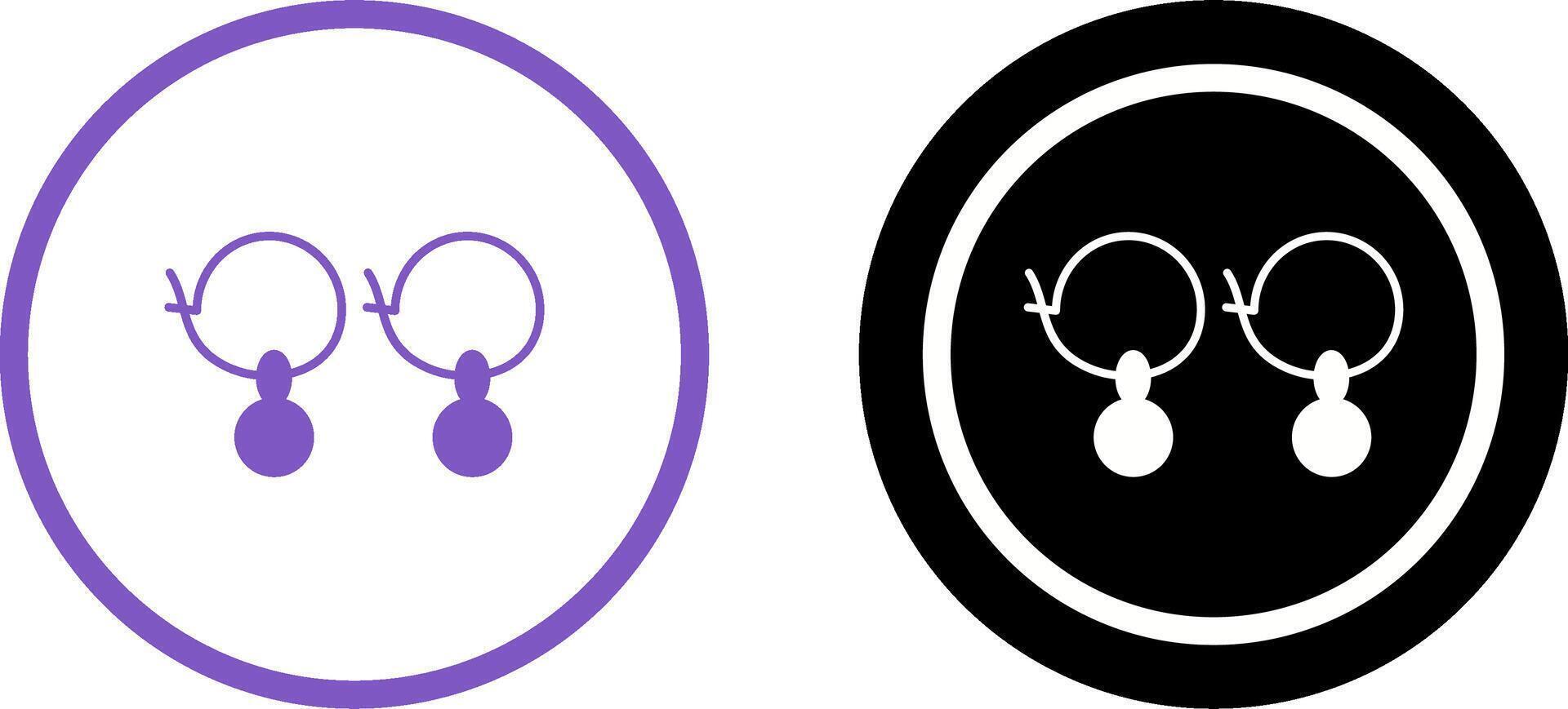 Earrings Icon Design vector