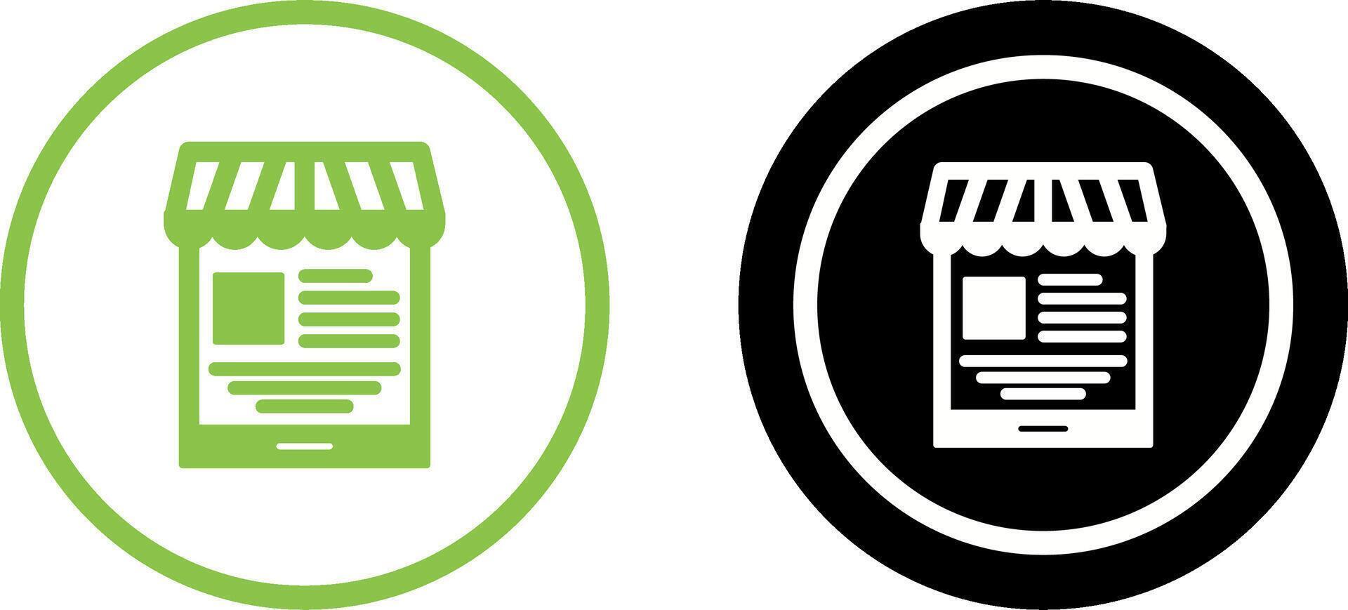 Mobile Shop Icon Design vector