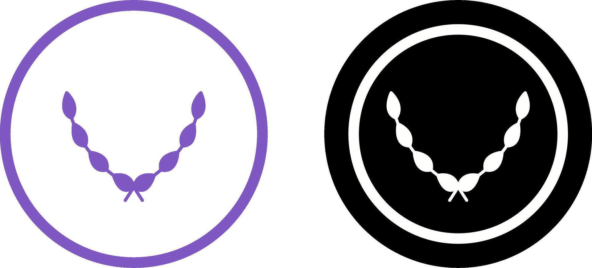 Leaves Wreath Icon Design vector