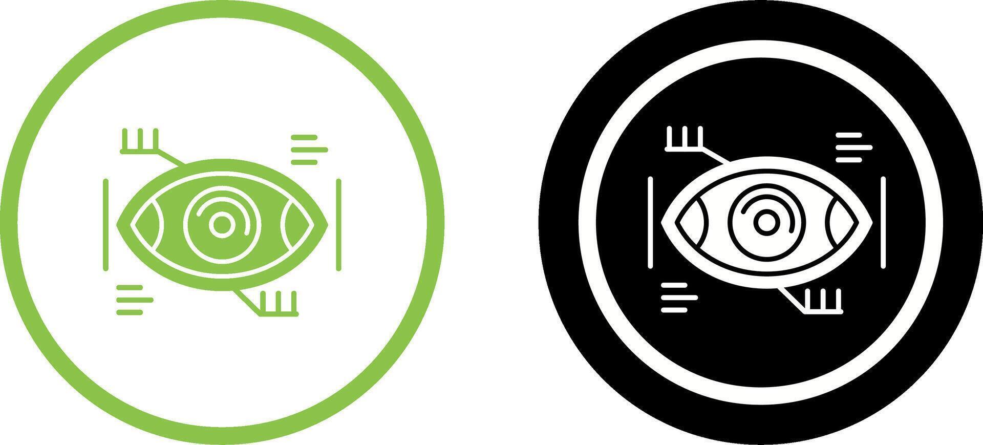 Eye Recongnition Icon Design vector