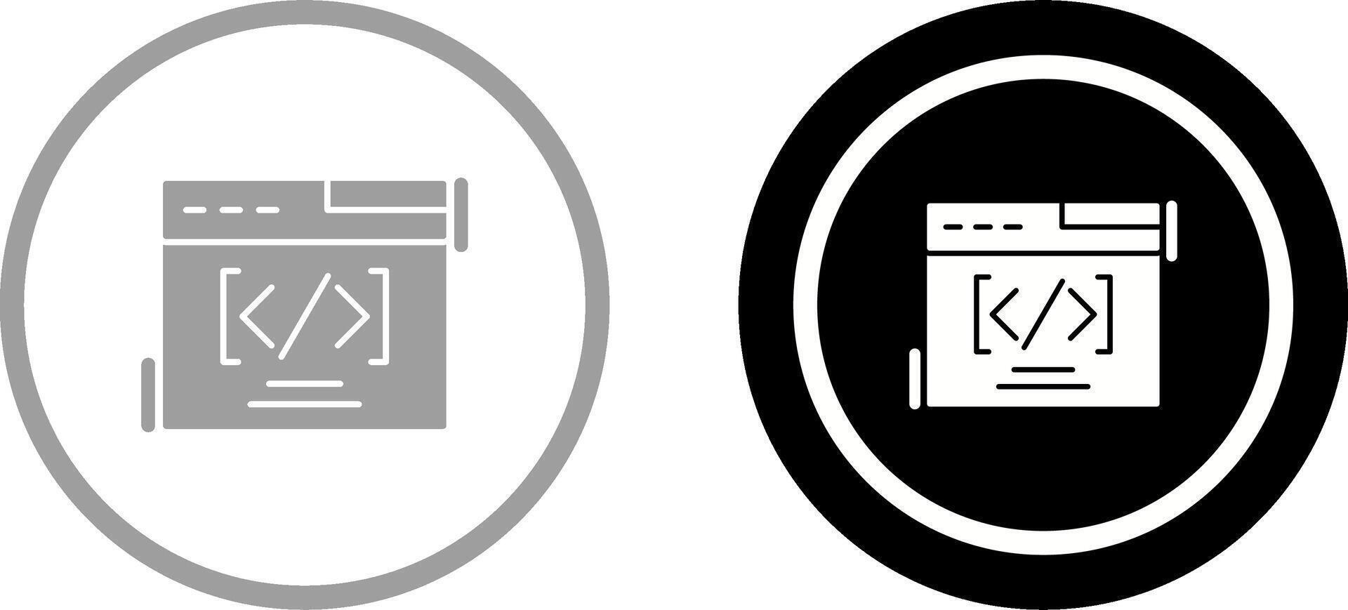 Web Coding Icon Design vector
