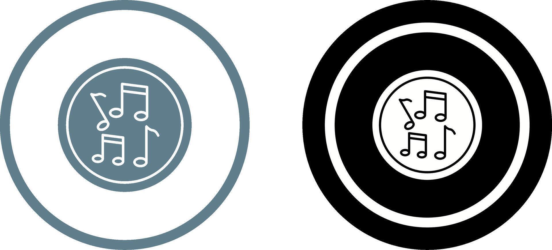 Musical Notes Icon Design vector