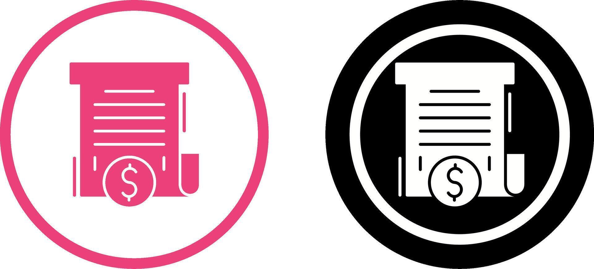 Bill Icon Design vector