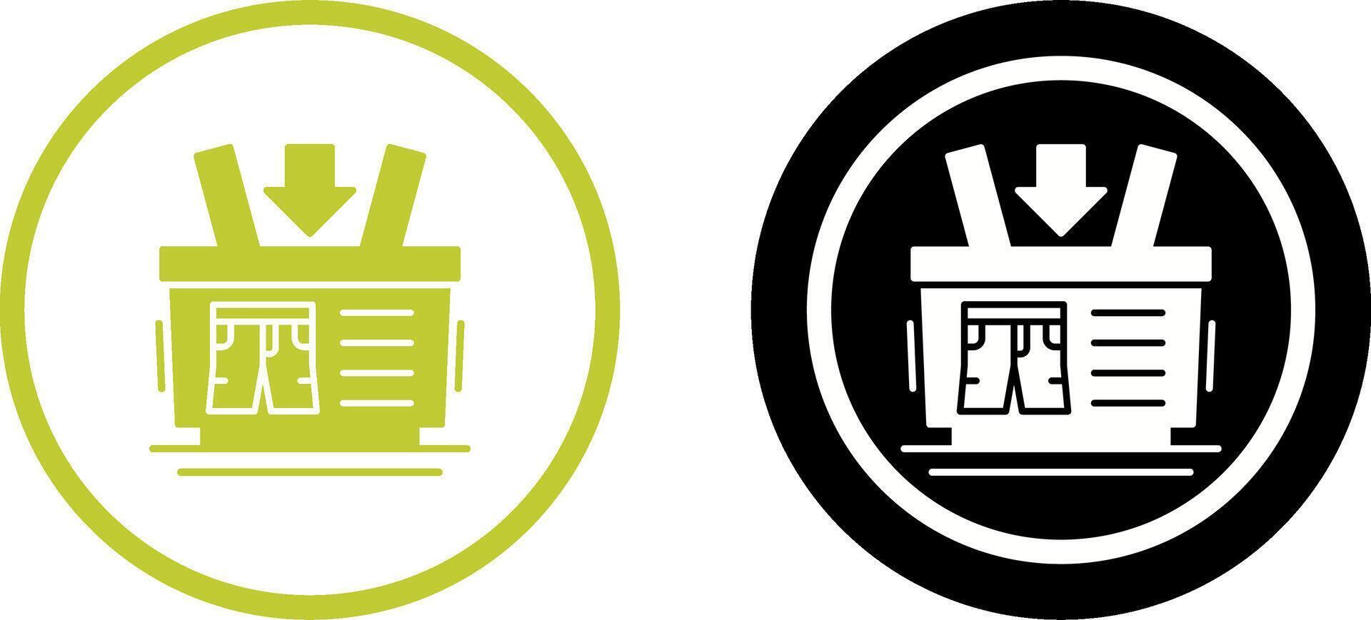 Shopping Basket Icon Design vector