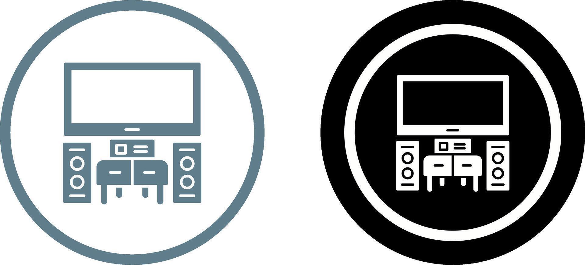 Home Theater Icon Design vector