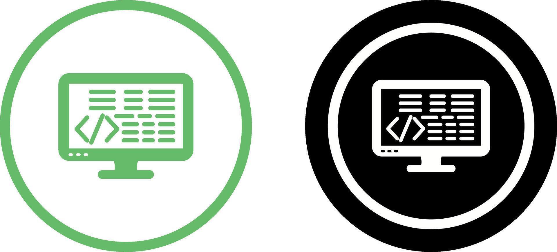 Coding Icon Design vector