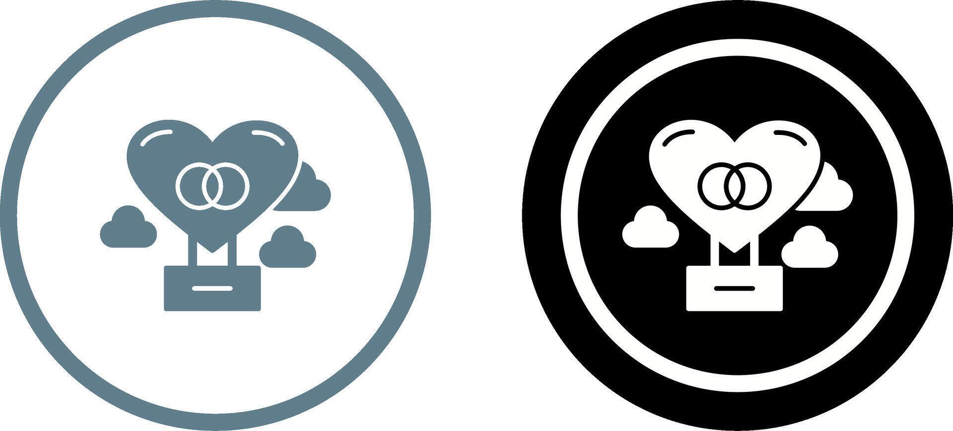 Hot Air Balloon Icon Design vector