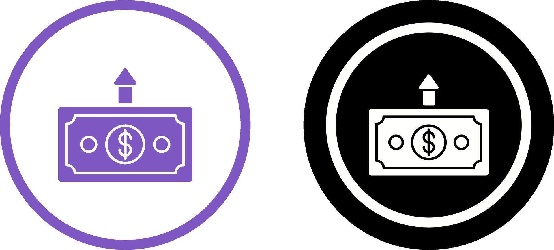 Money Up Icon Design vector