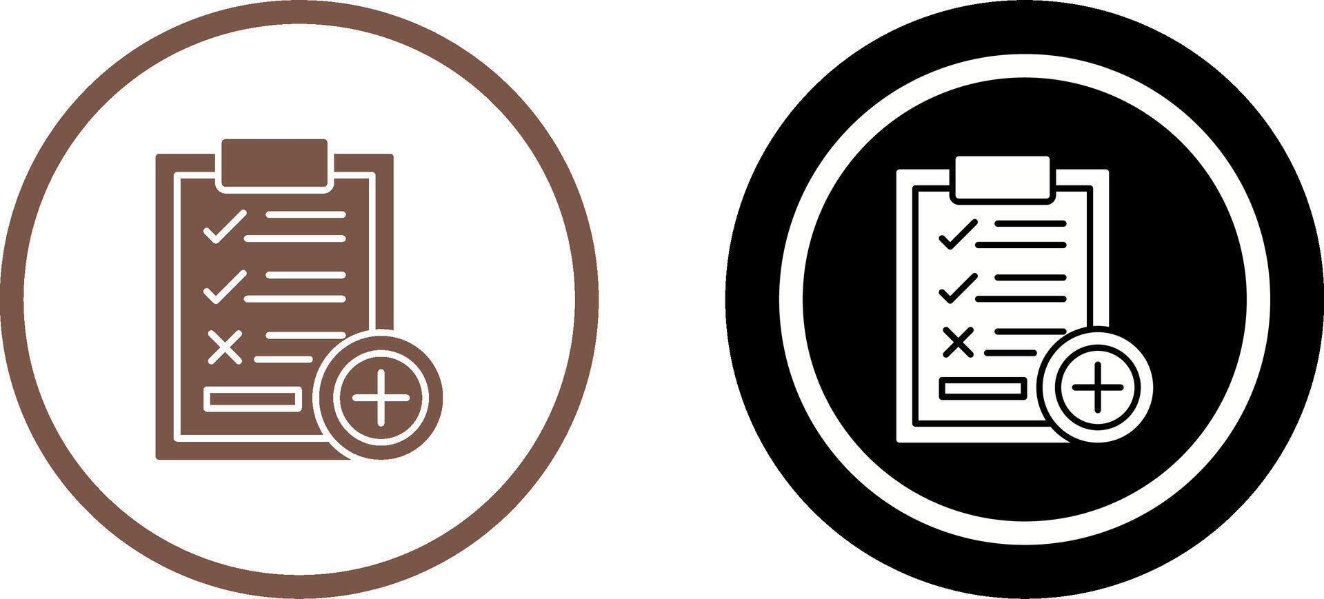 Medical Examination List Icon Design vector