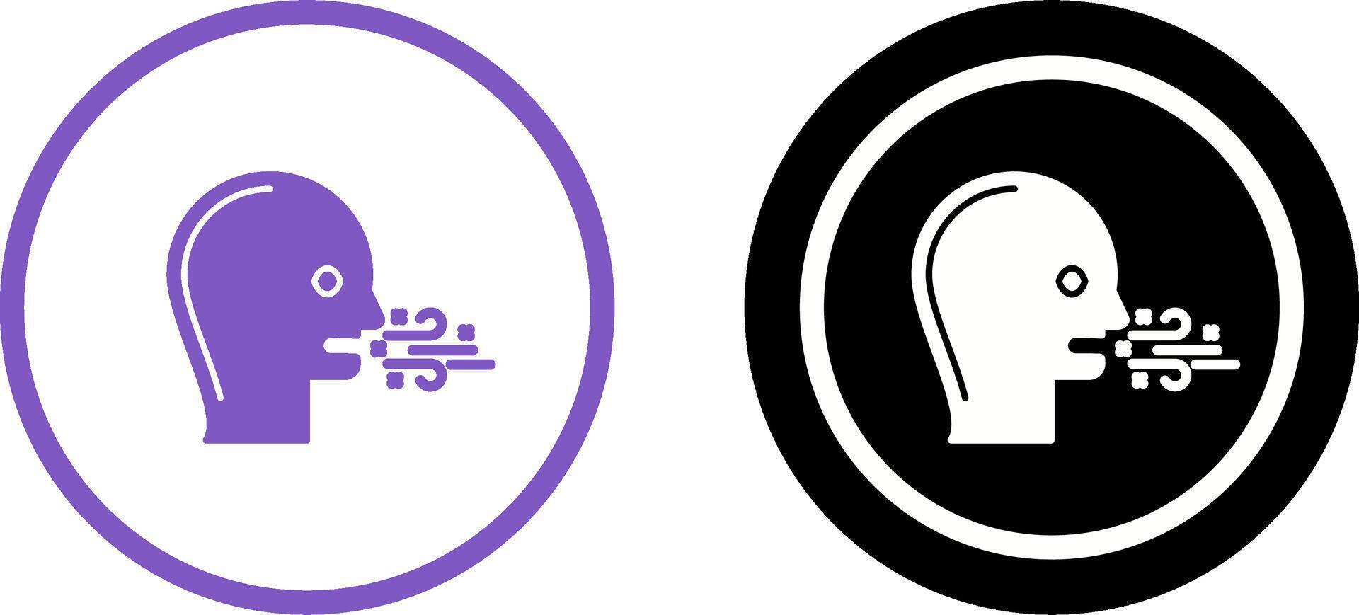 Bad Breath Icon Design vector