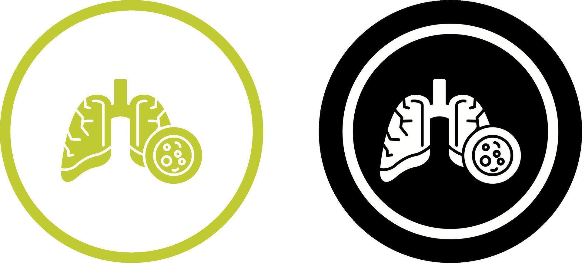 Lung Cancer Icon Design vector