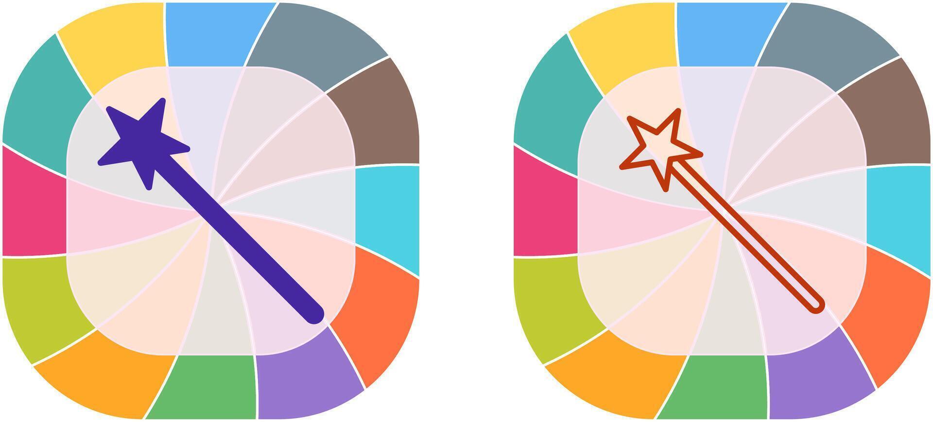 Unique Magic Icon Design vector