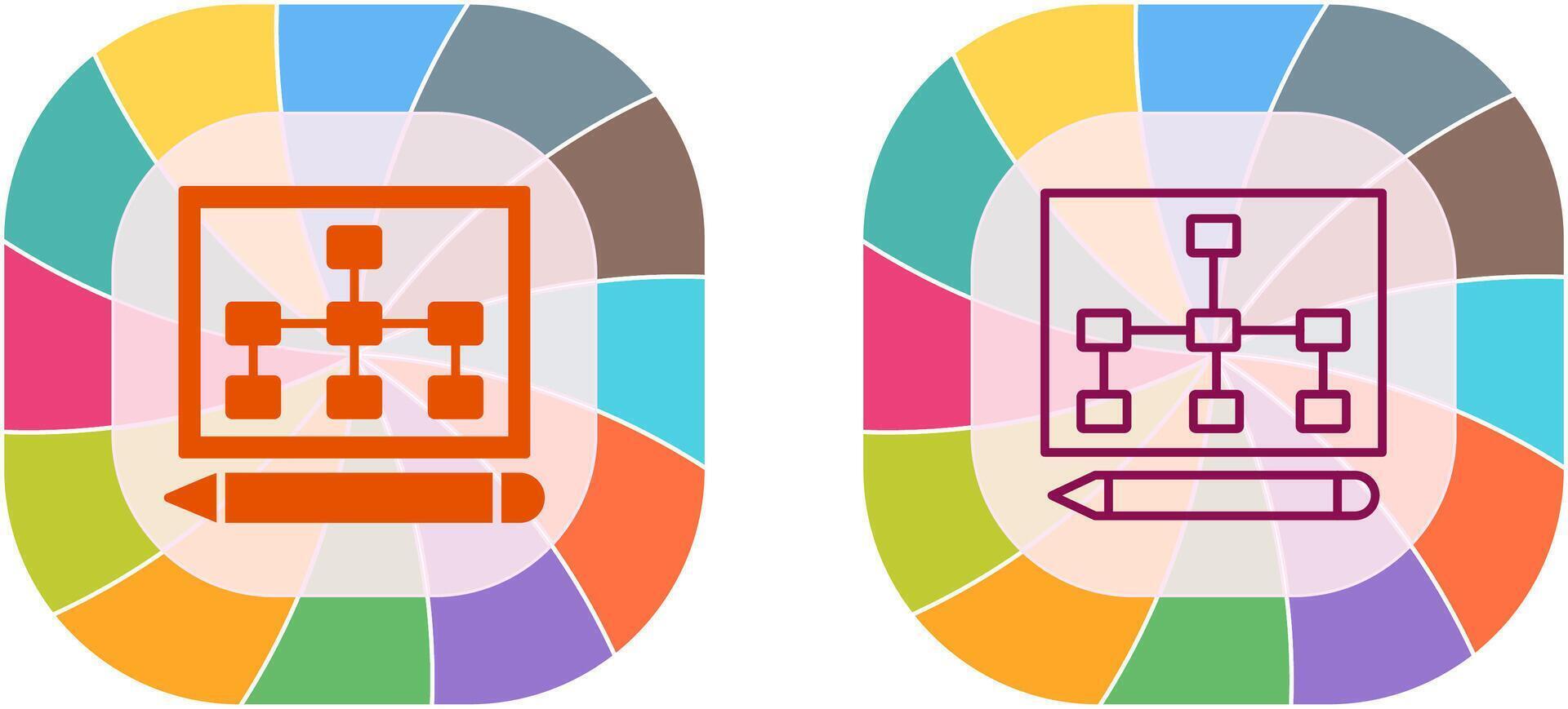 Draw Hierarchy Icon Design vector