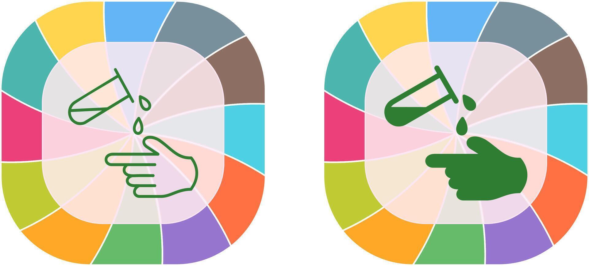 Corrosive Hazard Icon Design vector