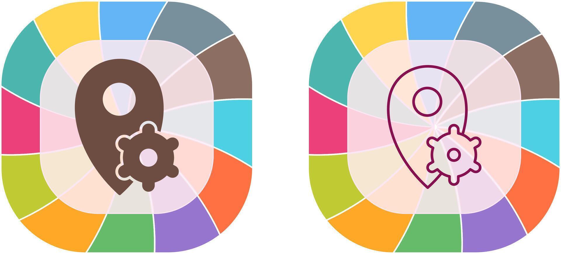 Location Settings Icon Design vector