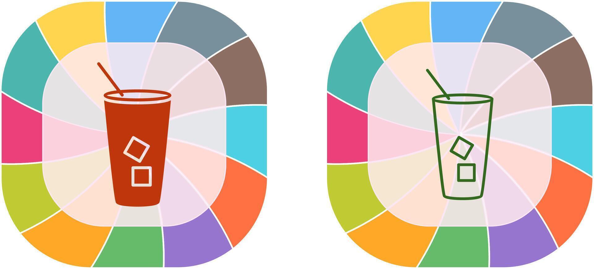 Iced Coffee Icon Design vector