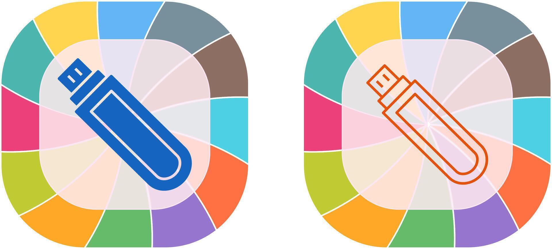 Unique USB Drive Icon Design vector