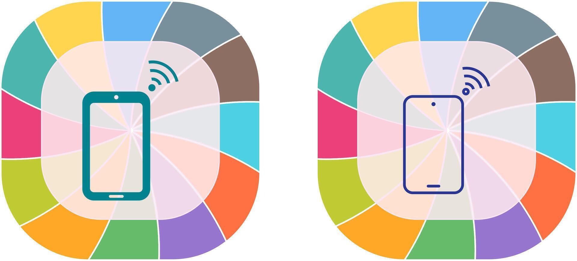 Unique Connected Device Icon Design vector