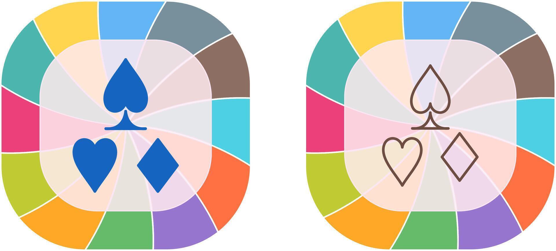 Card Suits Icon Design vector