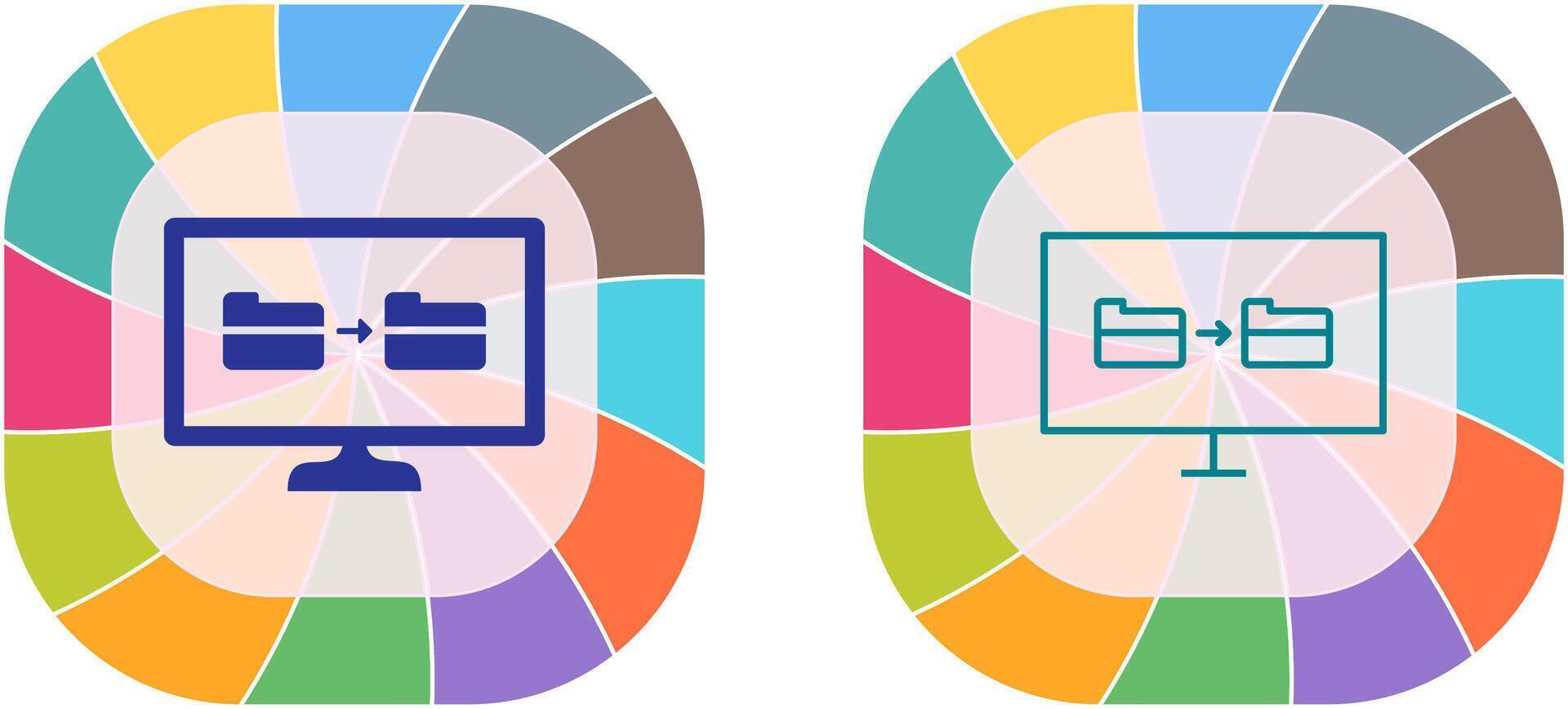 Unique File Sharing Icon Design vector