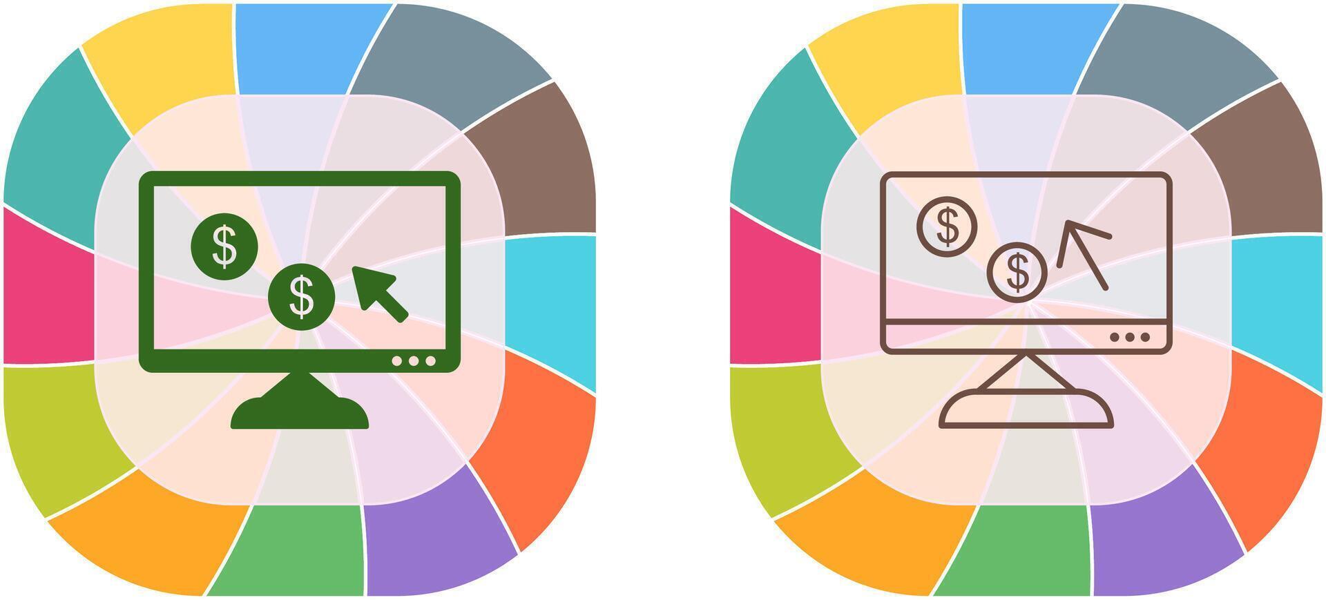 Unique Pay Per Click Icon Design vector